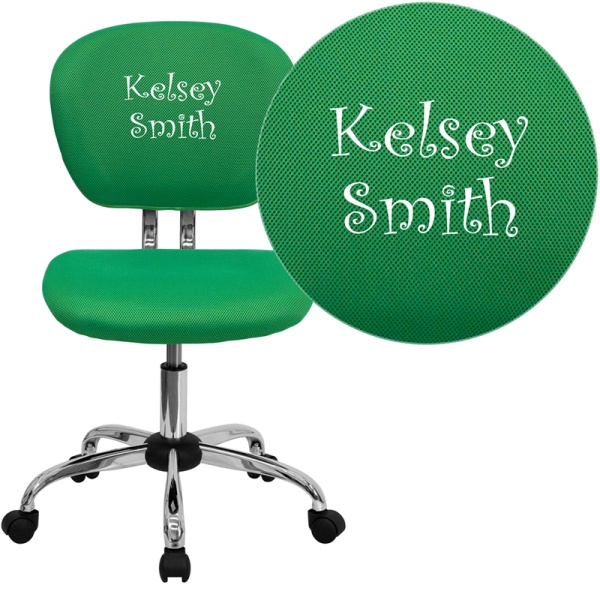 Personalized-Mid-Back-Bright-Green-Mesh-Swivel-Task-Chair-with-Chrome-Base-by-Flash-Furniture