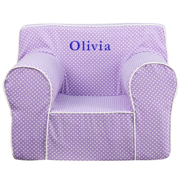 Personalized-Oversized-Lavender-Dot-Kids-Chair-with-White-Piping-by-Flash-Furniture