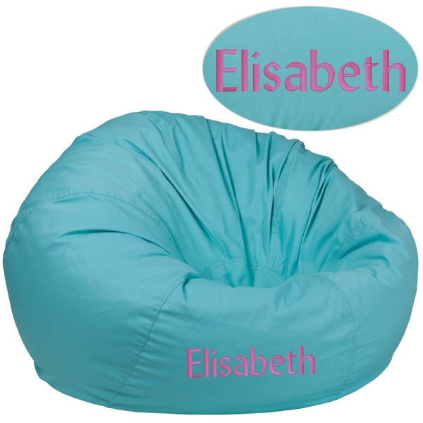 Personalized-Oversized-Solid-Mint-Green-Bean-Bag-Chair-by-Flash-Furniture