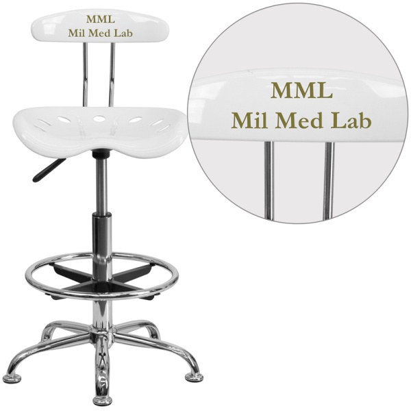 Personalized-Vibrant-White-and-Chrome-Drafting-Stool-with-Tractor-Seat-by-Flash-Furniture