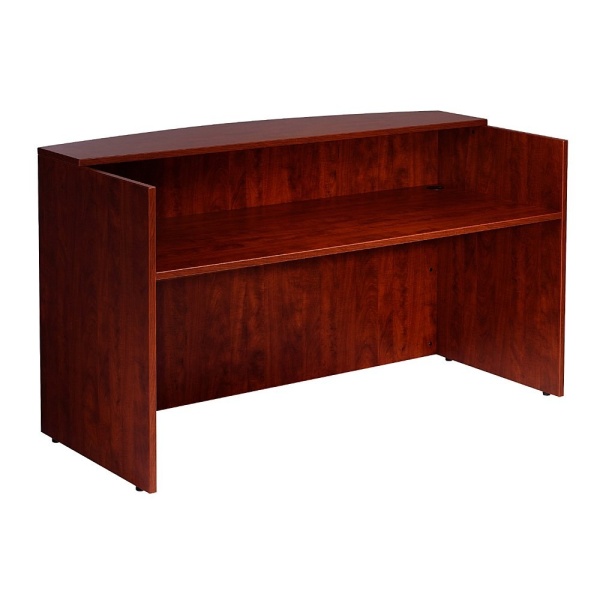 Reception-Desk-with-Mahogany-Finish-by-Boss-Office-Products