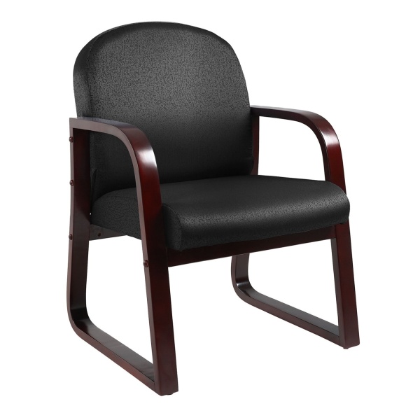 Reception-Guest-Chair-with-Black-Crepe-Fabric-Upholstery-by-Boss-Office-Products