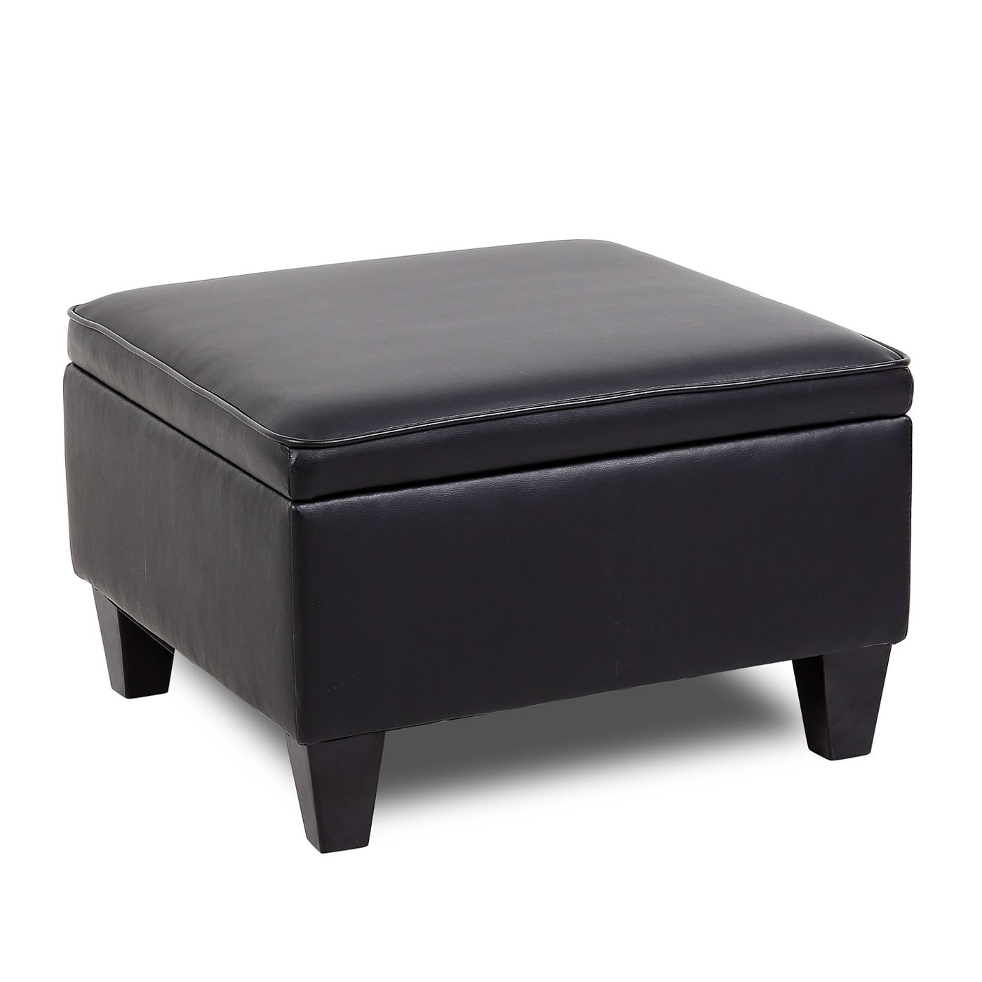 Reception Ottoman with Black LeatherPlus Upholstery by Boss Office Products - Image 2