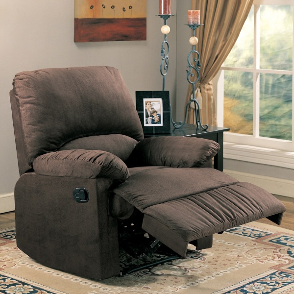 Recliner-with-Chocolate-Microfiber-Upholstery-With-Glider-by-Coaster-Fine-Furniture