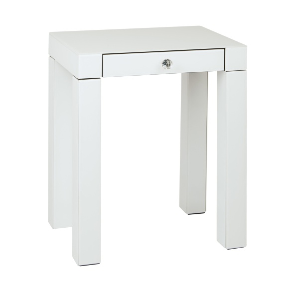Reflections-Accent-Table-with-White-Glass-Finish-and-Crystal-Knob-KD-by-Ave-Six-Office-Star