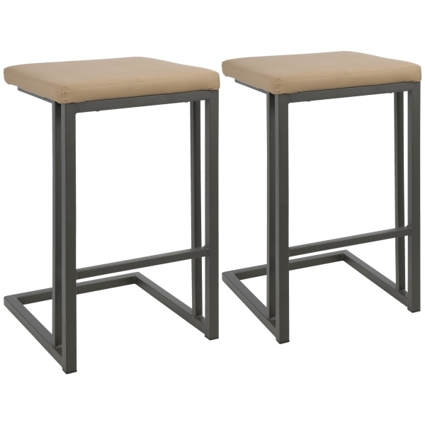 Roman-Industrial-Counter-Stool-in-Grey-and-Camel-Faux-Leather-by-LumiSource-Set-of-2