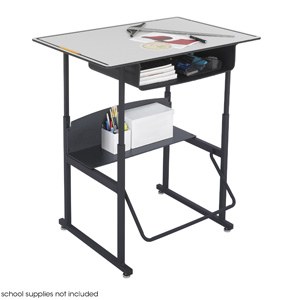 Safco AlphaBetter Desk 36 x 24 with Premium Top & Book Box