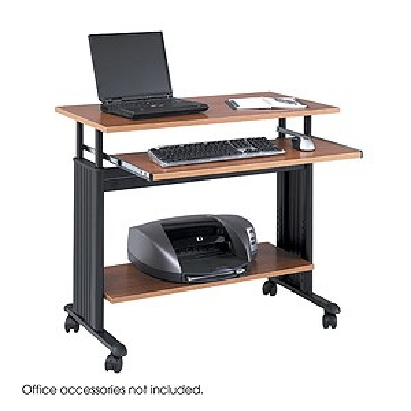 Safco-MUV-35-Adjustable-Height-Workstation-in-Cherry