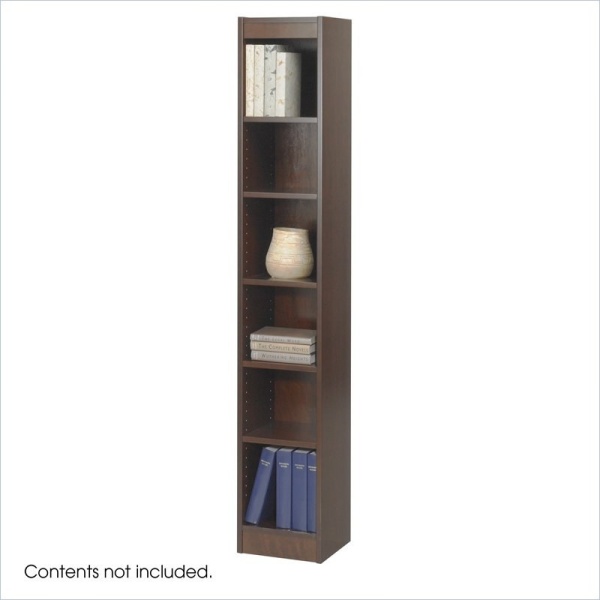 Safco-WorkSpace-6-Shelf-Veneer-Baby-Bookcase-in-Walnut