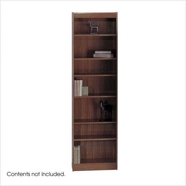 Safco-WorkSpace-7-Shelf-Veneer-Baby-Bookcase-in-Walnut