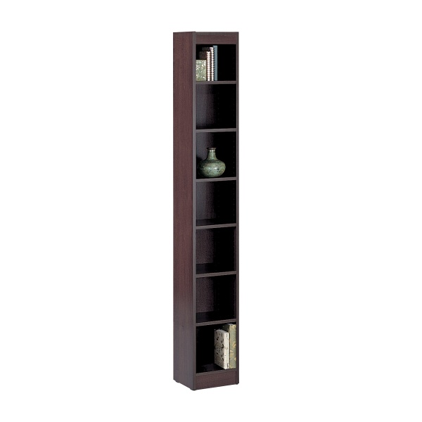 Safco-WorkSpace-7-Shelf-Walnut-Baby-Bookcase