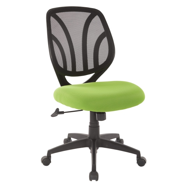Screen-Back-Armless-Task-Chair-with-Green-Mesh-and-Dual-Wheel-Carpet-Casters-by-Work-Smart-Office-Star