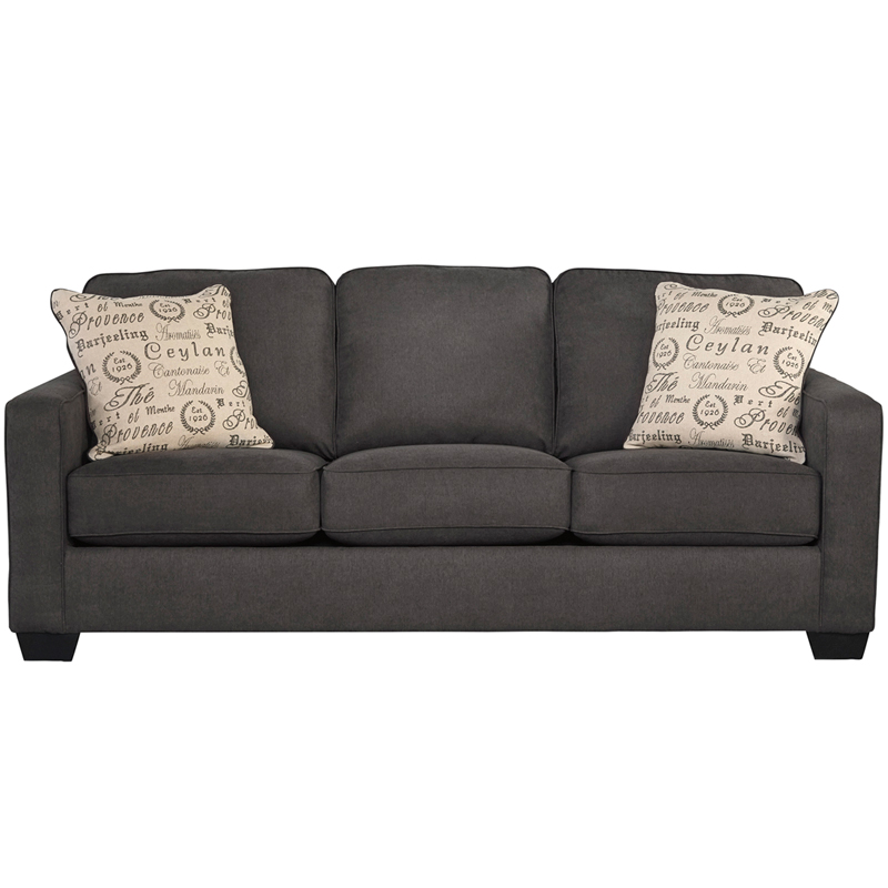 Signature Design by Ashley Alenya Sofa in Charcoal Microfiber - by Flash Furniture