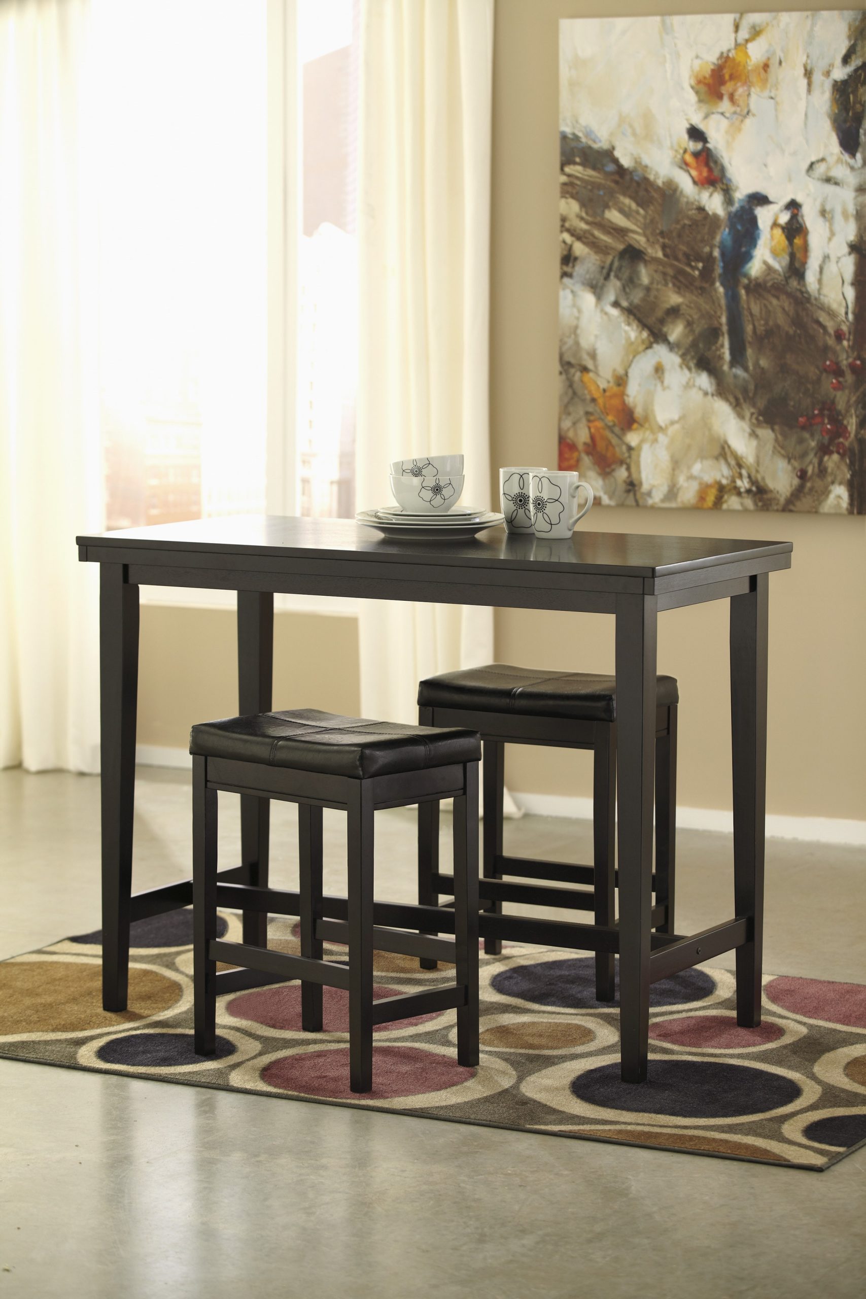 Signature Design by Ashley Brown Kimonte Upholstered Counter Stool (Set of 2) - Image 2