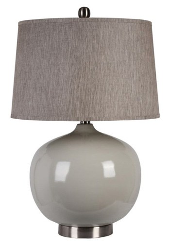 Signature Design by Ashley Light Gray Poly Table Lamp