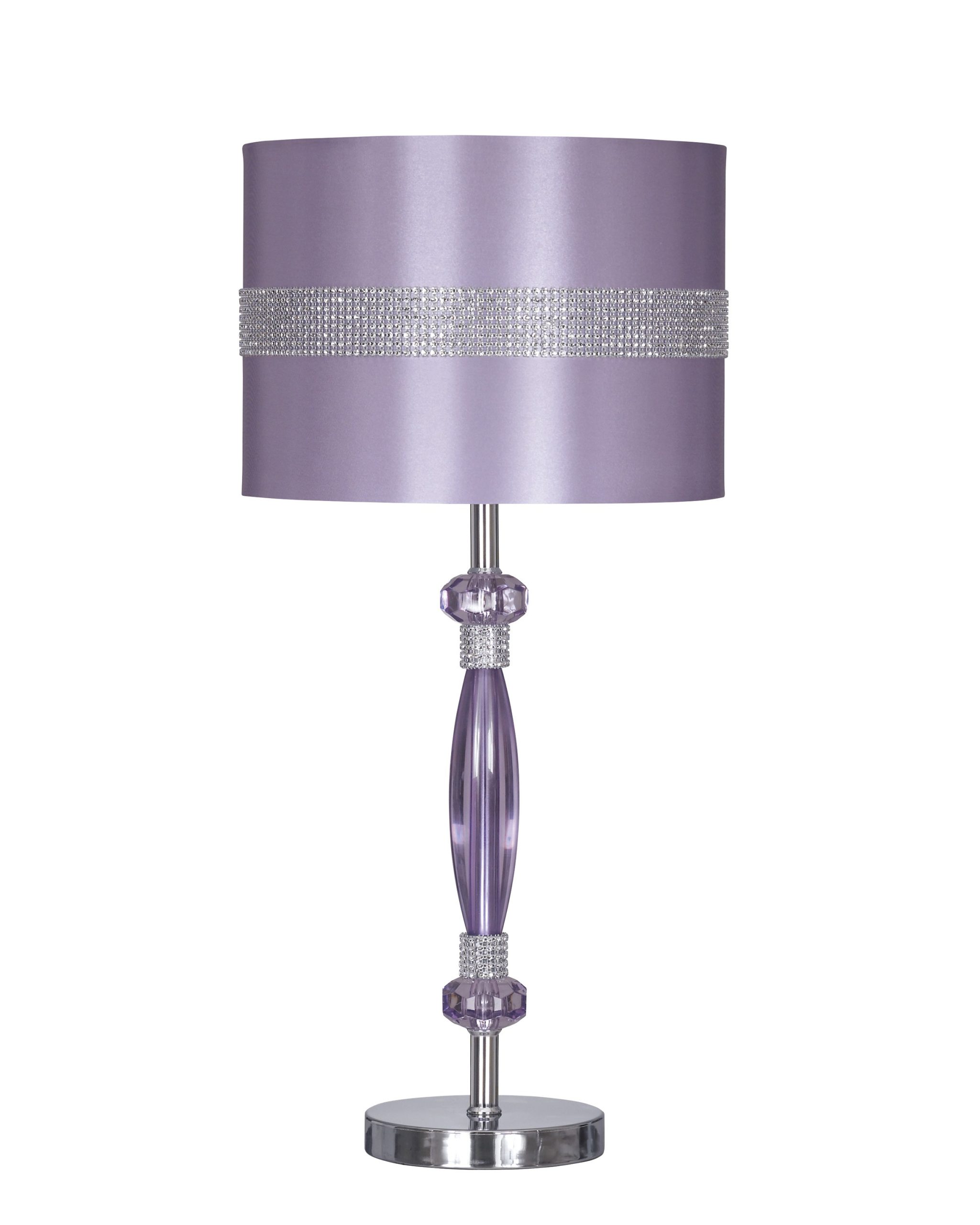 Signature Design by Ashley Nyssa Purple Acrylic & Silver Table Top Lamp