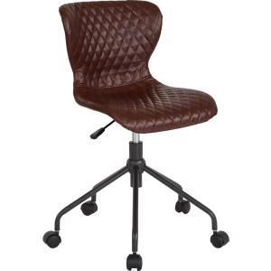 Somerset Home and Office Upholstered Task Chair in Brown Vinyl by Flash Furniture