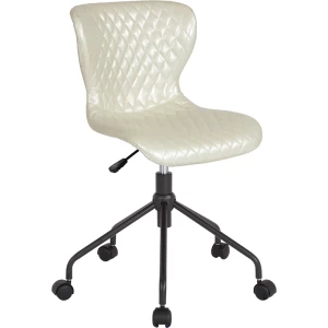 Somerset Home and Office Upholstered Task Chair in Ivory Vinyl by Flash Furniture