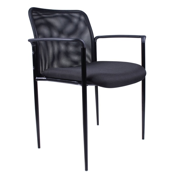 Stackable-Guest-Chair-with-Black-Mesh-Upholstery-by-Boss-Office-Products