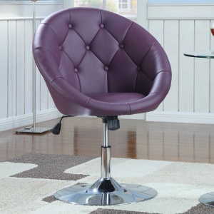 Swivel-Chair-with-Purple-Leather-like-Vinyl-Upholstery-by-Coaster-Fine-Furniture