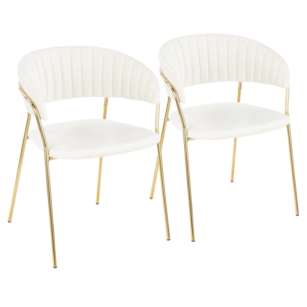 Tania-Contemporary-Glam-Chair-in-Gold-Metal-with-White-Velvet-by-LumiSource-Set-of-2