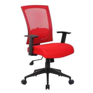 Task Chair with Red Mesh Upholstery by Boss Office Products
