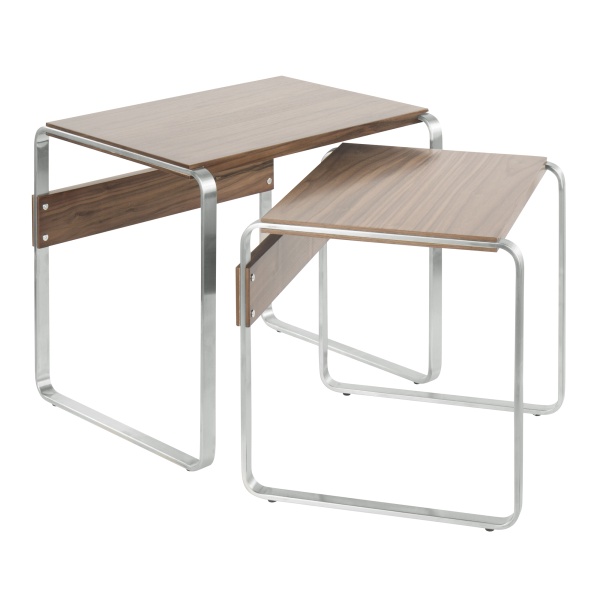 Tea-Side-Mid-Century-Modern-Nesting-Tables-in-Stainless-Steel-and-Walnut-by-Lumisource