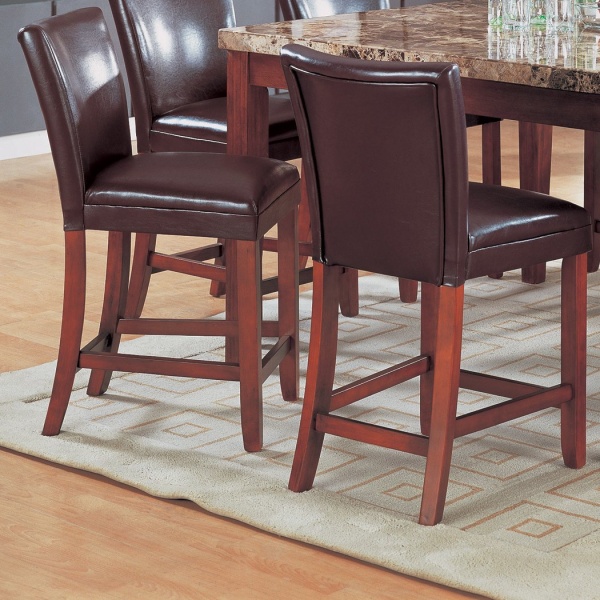 Telegraph-Bar-Stool-with-Cherry-Finish-with-Brown-Leather-like-Vinyl-Upholstery-Set-of-2-by-Coaster-Fine-Furniture