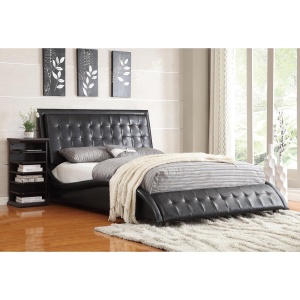 Tully-Bed-with-Black-Leather-Like-Vinyl-Upholstery-by-Coaster-Fine-Furniture-1
