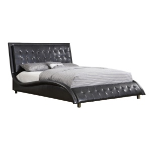 Tully-Bed-with-Black-Leather-Like-Vinyl-Upholstery-by-Coaster-Fine-Furniture