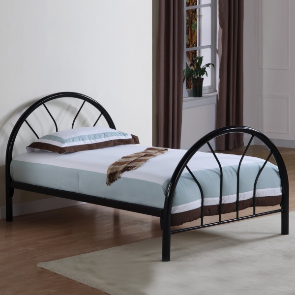 Twin-Rounded-Metal-Bed-with-Black-Finish-by-Coaster-Fine-Furniture