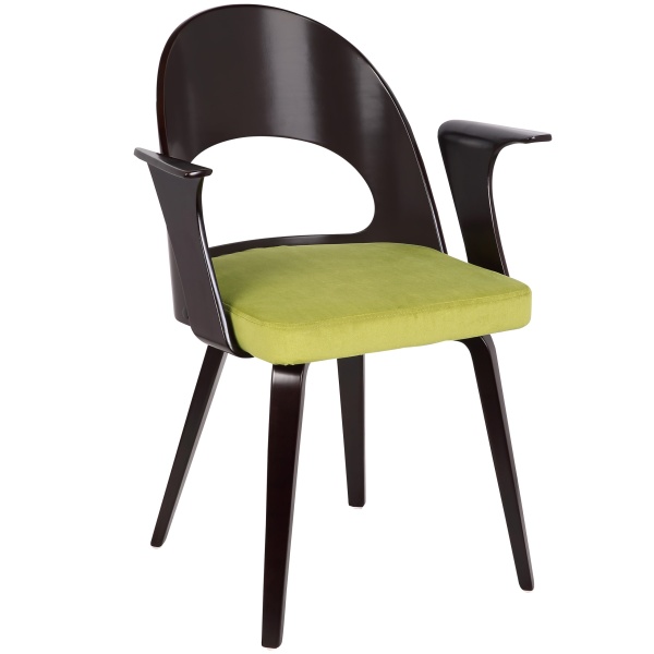 Verino-Mid-Century-Modern-DiningAccent-Chair-in-Espresso-with-Green-Velvet-by-LumiSource