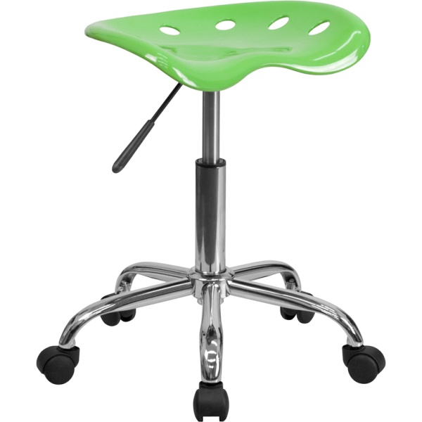 Vibrant-Apple-Green-Tractor-Seat-and-Chrome-Stool-by-Flash-Furniture