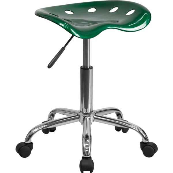 Vibrant-Green-Tractor-Seat-and-Chrome-Stool-by-Flash-Furniture