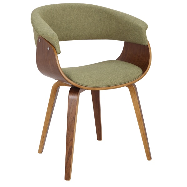 Vintage-Mod-Mid-Century-Modern-DiningAccent-Chair-in-Walnut-and-Green-by-LumiSource