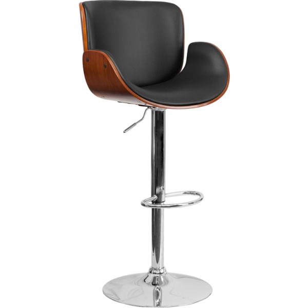 Walnut-Bentwood-Adjustable-Height-Barstool-with-Curved-Black-Vinyl-Seat-by-Flash-Furniture
