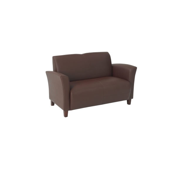 Wine-Bonded-Leather-Love-Seat-by-OSP-Furniture-Office-Star