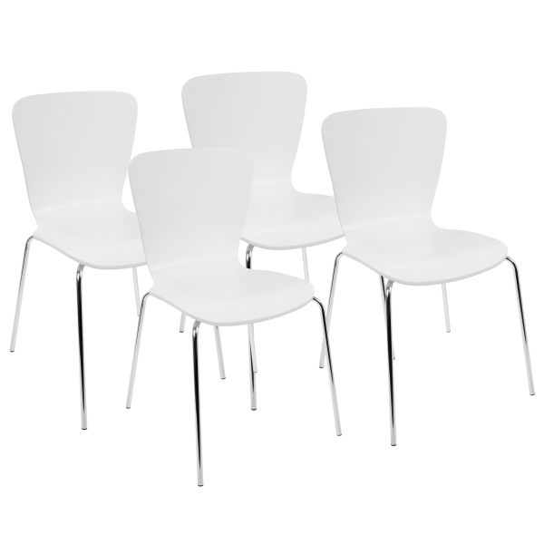 Woodstacker-Contemporary-Dining-Chairs-in-White-by-LumiSource-Set-of-4