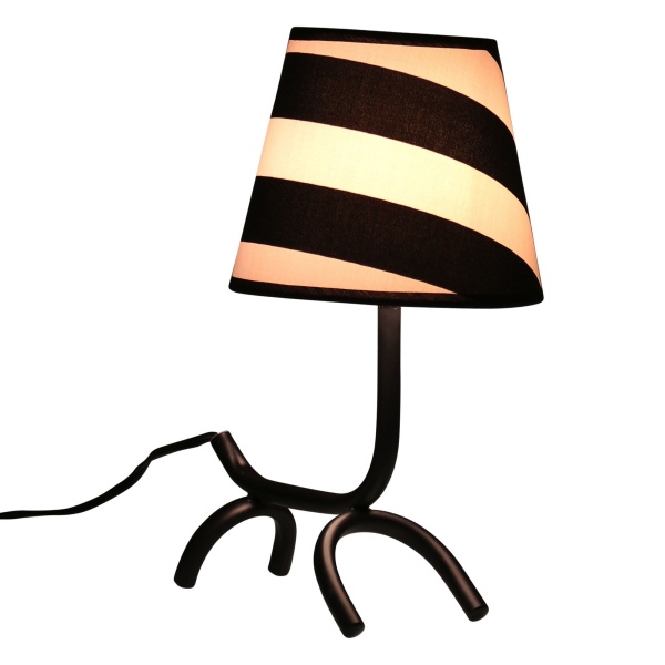 Woof-Lamp-in-Black-Body-Black-White-Shade-by-LumiSource