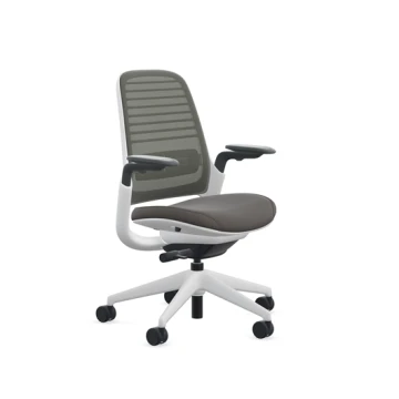 Steelcase Series 1 Office Chair- Fully Loaded- Lumbar - Black Seat Fabric
