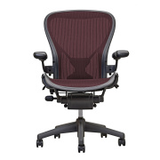 Aeron Chair by Herman Miller- Garnet -Fully Loaded Posture Fit - Refurbished Approved By Madison Seating