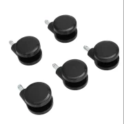 Hardwood Swivel Casters for Aeron and Leap Chairs - Set of 5