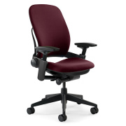 Leap Chair V2 in Burgundy Fabric by Steelcase