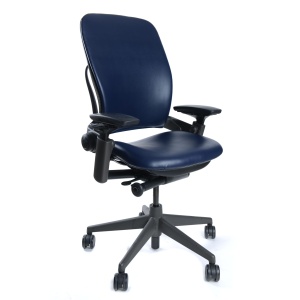 Leap Chair V2 by Steelcase - Leather - Deep Blue