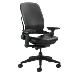 Leap Chair V2 by Steelcase - Leather - Jet Black