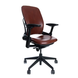 Leap Chair V2 by Steelcase - Leather - Saddle Brown